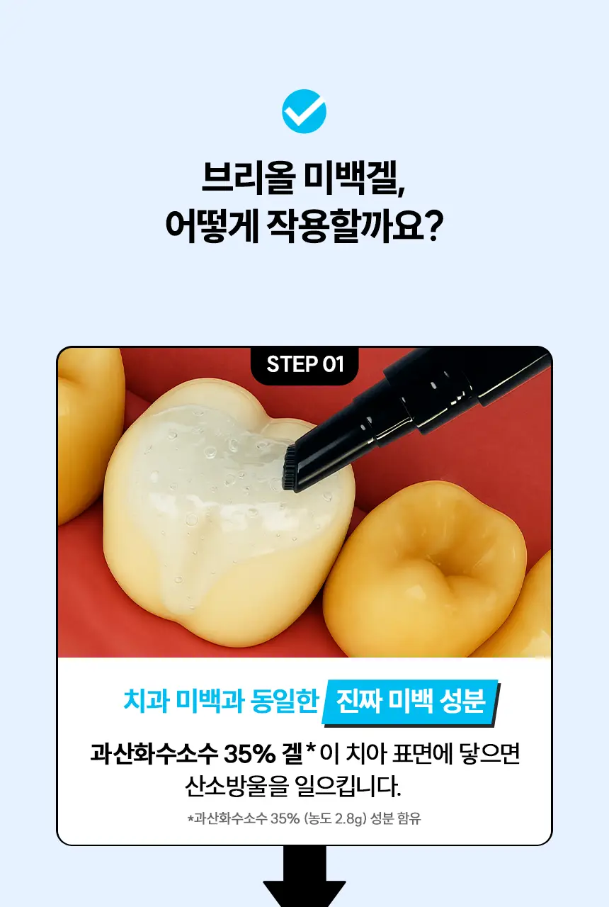 [NEW] 브리올 화이트닝 치아 미백제 4g (치과미백 동일성분) 상세페이지 16